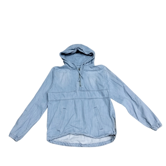 Red Label by Patriate Denim Jackets & Blazers - Red Label By Patriate Denim Blue Hooded Women's Jacket Medium Size